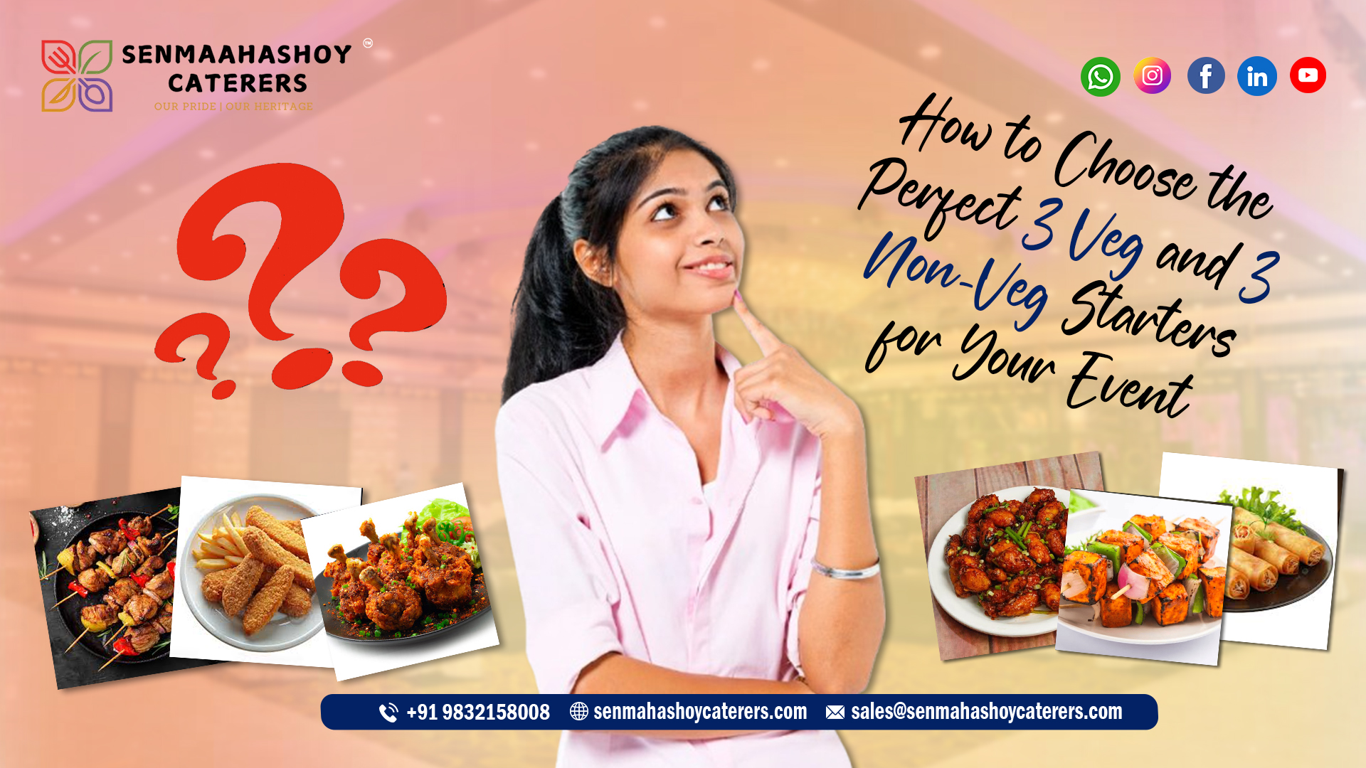 Perfect 3 Veg & 3 Non-Veg Starters for Kolkata Events